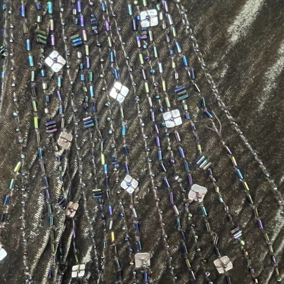 Anne Carson Brown Velvet Top XL Boatneck Bell Sleeve Y2K Whimsigoth Boho - Picture 4 of 5